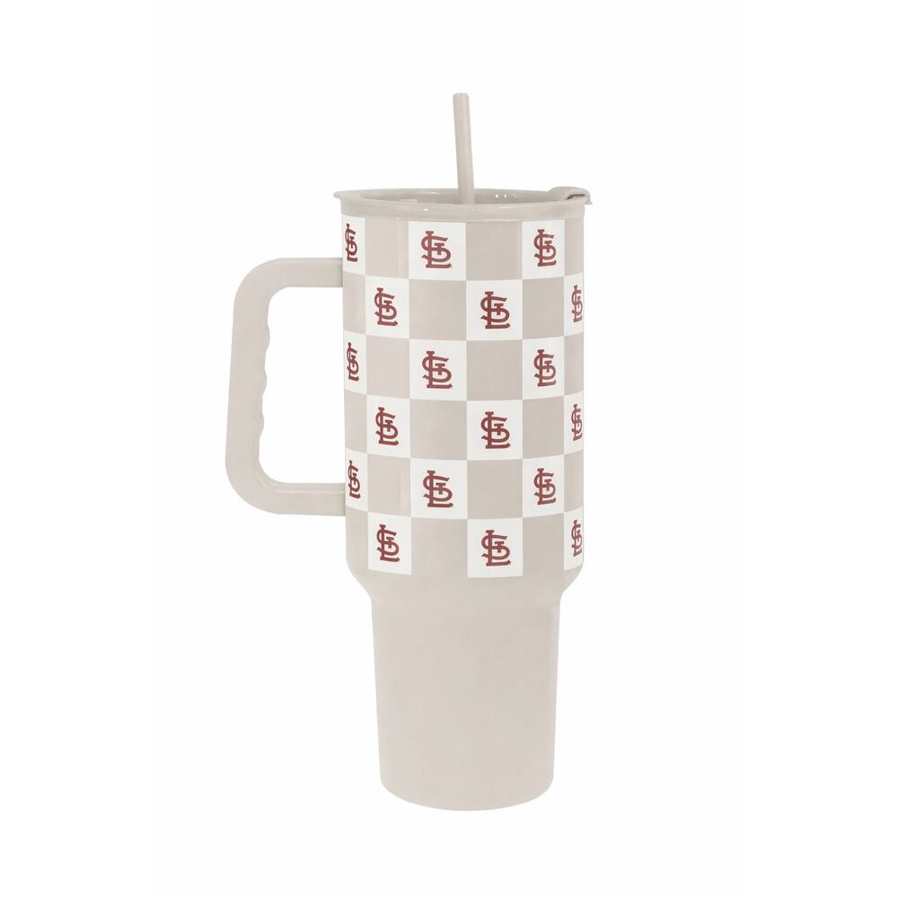 NEW St Louis Cardinals 40oz Tumbler Cup Handle Straw Insulated MLB Game Day Gift